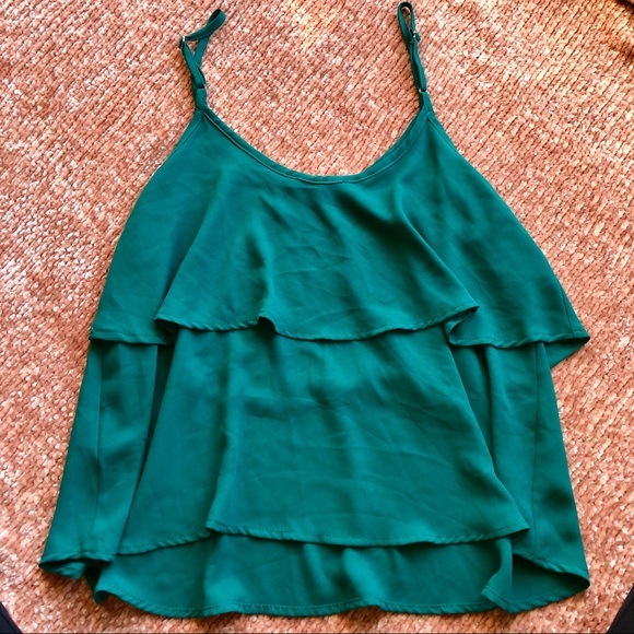 Teal Ruffled Tank - Picture 5 of 5